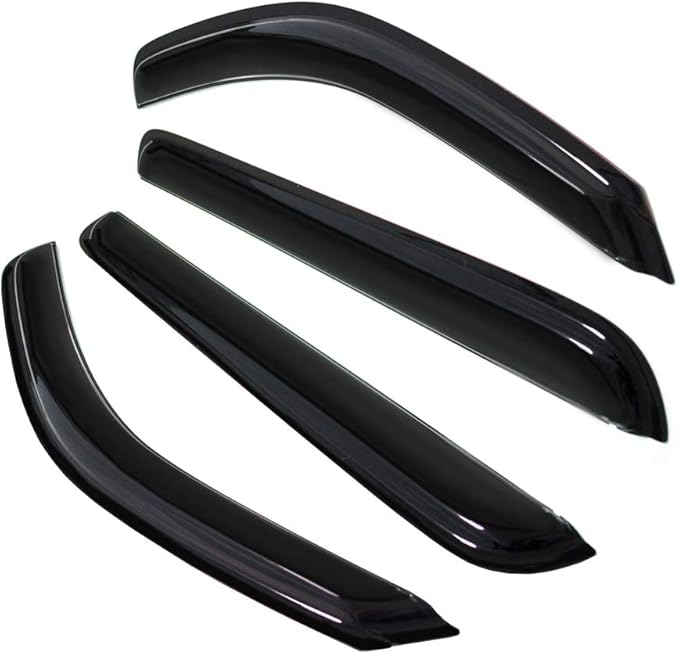 4pc Sun Rain Guards Window Visor Wind Deflector Compatible - Image 2