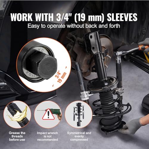 VEVOR Coil Spring Compressor Tool, 2 pcs Heavy Duty Macpherson Strut Spring Compressor Set, 2646 lbs Strut Spring Compressor with Safety Bracket and Carrying Case, for Car Truck ATV UTV - Image 6
