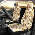 Highland Cow 2 Front Car Seat Covers for Car Truck Sedan SUV, Car Gifts, Durable Automotive Seat Covers, Breathable Bucket Seat Covers, Protective Interior Accessory (Black Ghostface)
