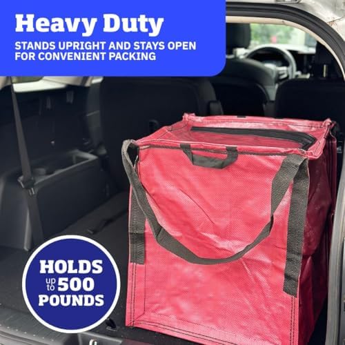 DURASACK 22-Gallon Zipper Top Heavy Duty Storage Tote Bags, Single, Red - Image 3