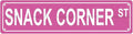 SNACK CORNER ST SPACE Metal Tin Street Sign Bar Cafe Garage Cave Home Room Wall by Unknown