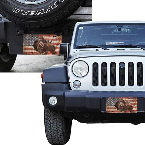 Gorilla American Flag Retro Front License Plate 6" * 12" for Women