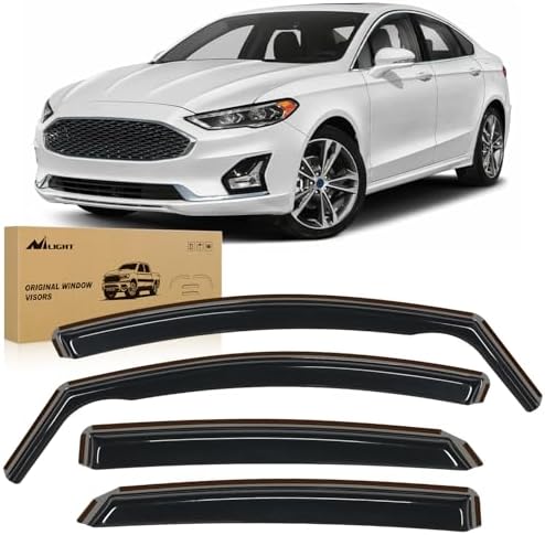 Nilight Vent Window Visors for Ford Fusion 2013-2020, in-Channel, 4PCS