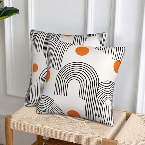 Mid Century Modern Throw Pillow Covers 18x18 inch Set of 2 Pillow Case Cushion Cover for Home Sofa Couch Living Room Car Decor - Image 4