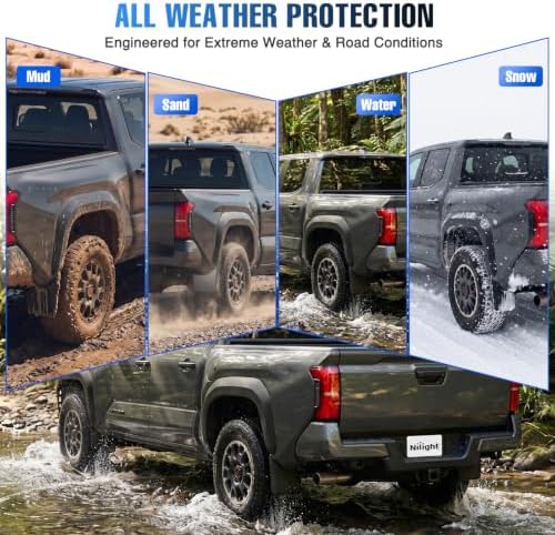 Nilight Mud Flaps Splash Guards for Toyota Tacoma 2024-2026