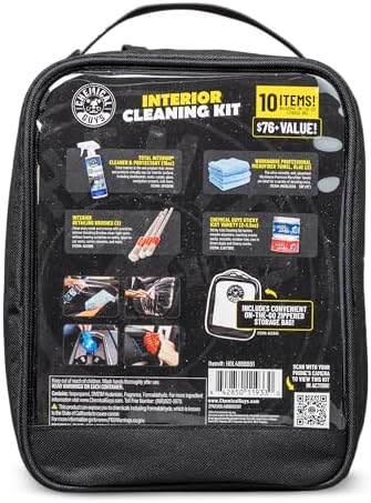 Chemical Guys, 10-Piece Interior Cleaning Kit, Cleaner, Brushes, Gel & Bag