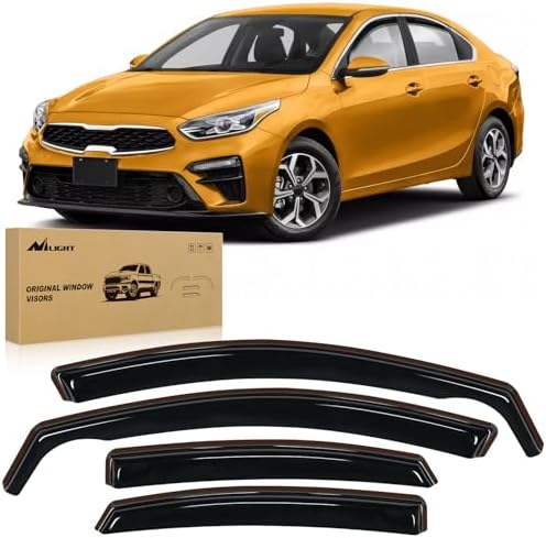 Nilight in-Channel Rain Guards for Kia Forte 2019-2025 Side Windows, 4PCS