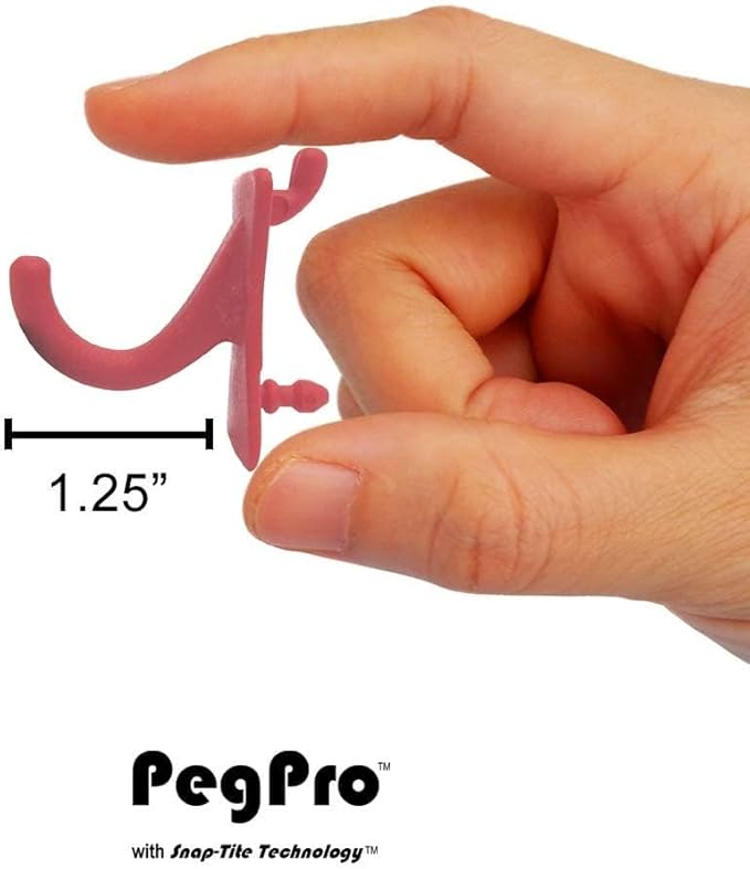 PegPro® J Hooks Kit for Standard “Wood Fiber” pegboard – Durable Plastic - Image 5