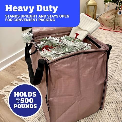 DURASACK 22-Gallon Zipper Top Heavy Duty Storage Tote Bags, Single, Mauve - Image 3