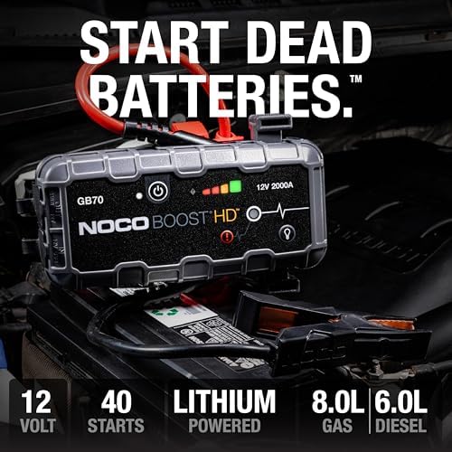 NOCO Boost GB70 2000A UltraSafe Jump Starter, 12V Lithium Battery Booster - Image 2