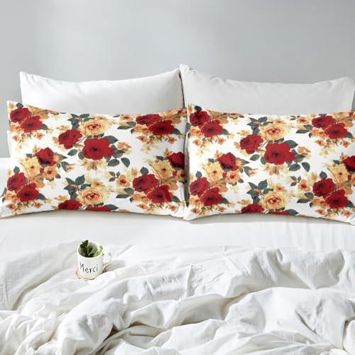 Feelyou Flower Bed Sheets Set Queen Size for Kids Boys Girls Deep Pocket - Image 4