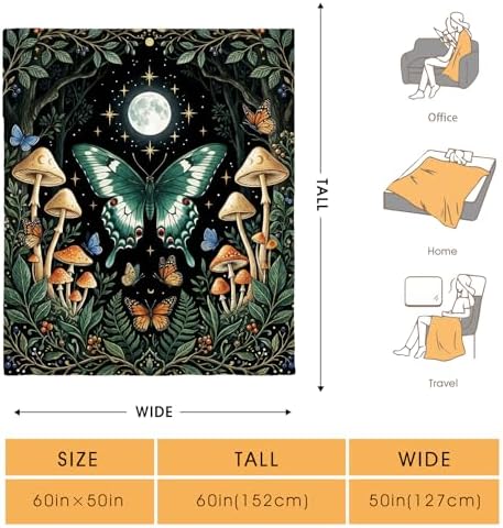 Butterfly Throw Blanket, Birthday for Women Girls Teens, Soft Cozy Polyester Blanket for Couch Sofa Bed, Lightweight Warm Decorative Throw for Living Room Bedroom,50"x60" - Image 2