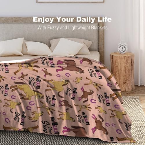 Socira Funny Horse Blanket Throw Blanket Funny Horse Gifts for Women Men Soft Sofa Throws for Travel Camping Bed Home Decor Car Birthday Gift 60"*80"（150 * 200cm） - Image 6