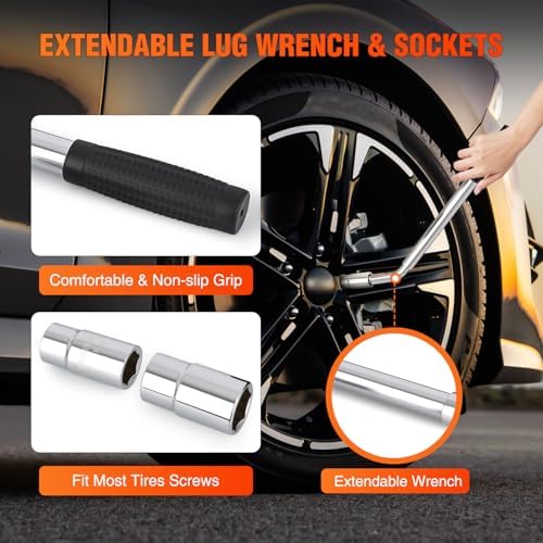 Nilight Scissor Jack for Car 2 Ton 4409 lb Lift Jack w Ratchet & Lug Wrench - Image 4