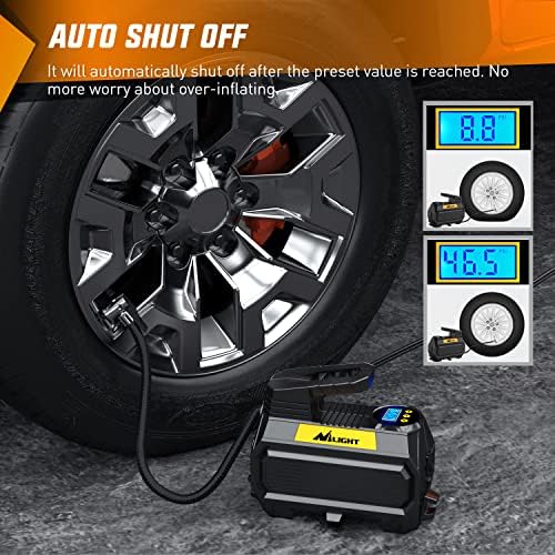 Nilight Digital Tire Inflator Air Compressor Portable Pump w/Pressure Gauge