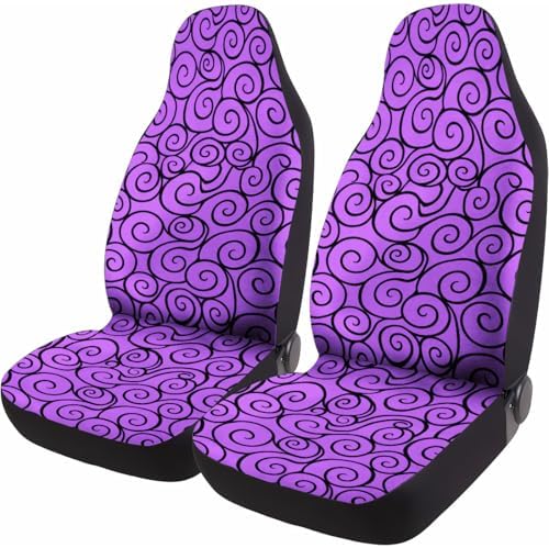 GENANY Fantasy Fruit Emblems Car Seat Covers, 2-Piece Front Seat Set