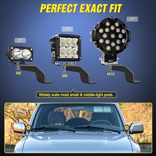 Nilight Ditch Light Brackets for Toyota 4Runner 1989-995 3rd Gen Pickup