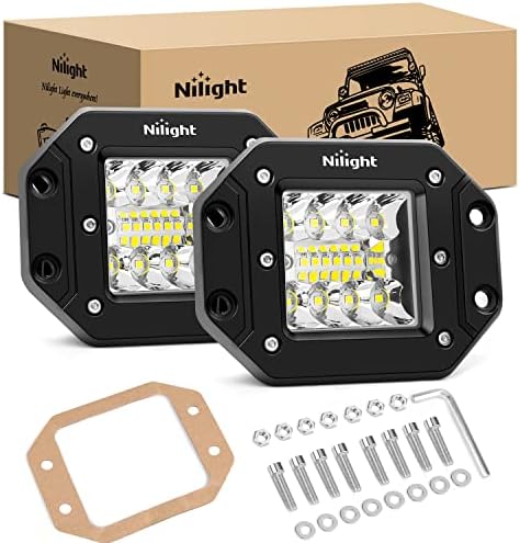 Nilight 2PCS 42W Flush Mount LED Backup & Reverse Lights 4.8“ X 3.6"