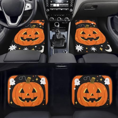 Jack O Lantern Car Floor Mats 4 Pcs