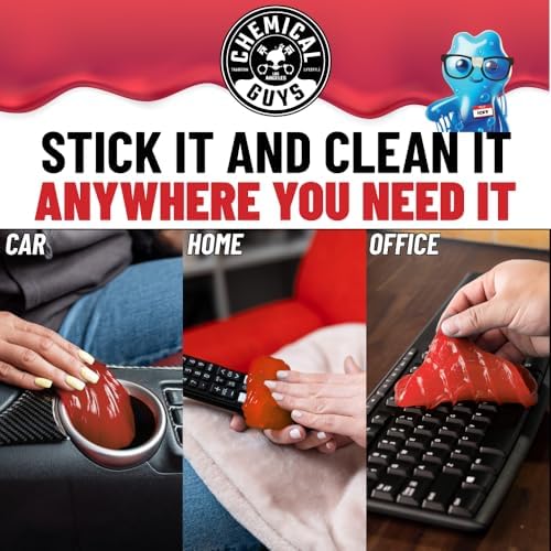 Chemical Guys, Sticky Icky Car Cleaning Gel, Apple & Strawberry, 4 Pack