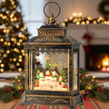 Christmas Snow Globes Lantern Christmas Snow Globe with Music Snowman Poetry,6H Timer,USB Lined/Battery Operated Lighted Lantern for Christmas Festival Decoration Gifts by ZQQLITE
