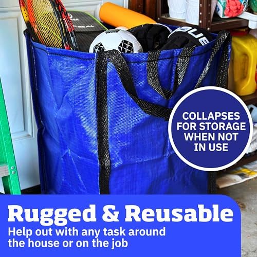 DURASACK Heavy Duty Home and Yard Bags, Blue , 3 Pack - Image 4
