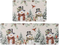 U'Artlines 2Pcs Christmas Anti Fatigue Kitchen Rugs and Mats, Snowman,Tree by UArtlines