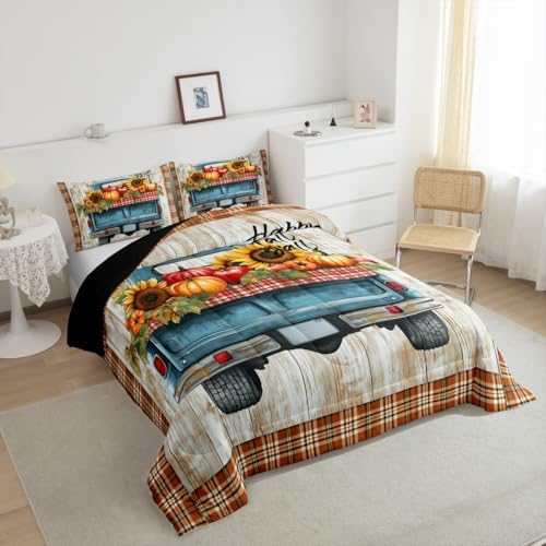 Erosebridal Sunflower Comforter Set Teens Children Pumpkin Full - Image 4