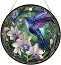 Hummingbird Suncatcher Stained Glass Window Hangings for Women Mom Red Birds Sun Catchers Colorful Ornament Bird Lovers Gift Gifts for Women Mom Wife by 365CUSGIFTS