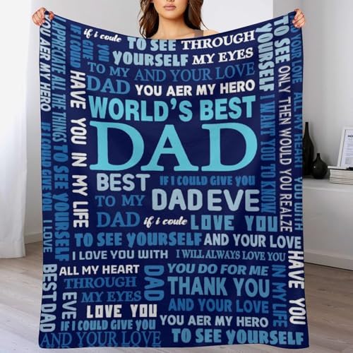 Socira Dad Blanket Throw Blanket to My Dad Gifts for Father Soft Sofa Throws for Travel Camping Bed Home Decor Car Father Birthday Gift 50"*60"（130 * 150cm） - Image 2
