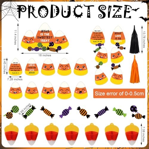 Yeaqee 36 Pcs Religious Trunk or Treat Car Decorations Jesus Candy Corn - Image 2
