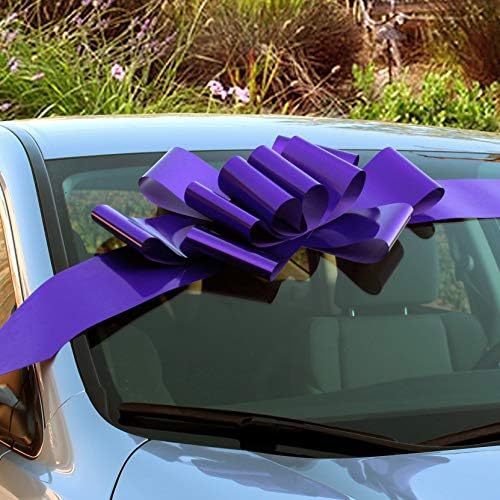 Big Purple Car Bow Ribbon - 25" Wide, Large Gift Decoration, Halloween by GiftWrapEtc