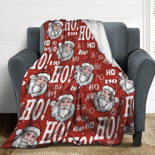 Socira Christmas Blanket Ho-ho Throw Blanket for Women Men Soft Sofa Throws for Travel Camping Bed Home Car by Socira