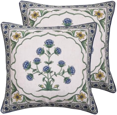 patdrea Designer Vintage Throw Pillow Cover,18"x18",Set of 2 by patdrea
