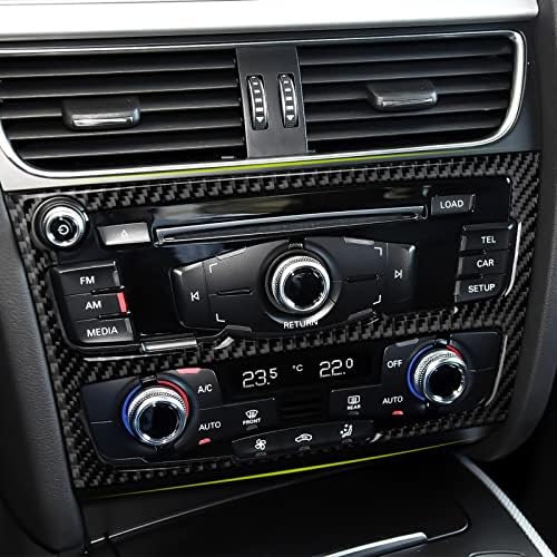 Car Air Conditioning CD Panel Decals for Audi A4 A5 S4 S5 RS4 RS5 Q5 Accessories Carbon Fiber Interior Stickers, Style C