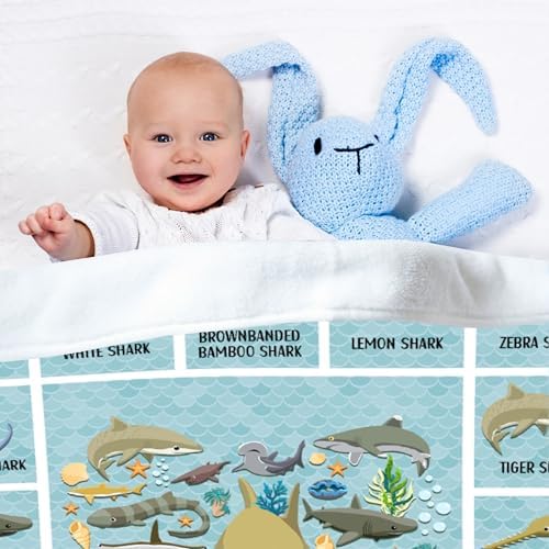 Shark Custom Name Blanket Gifts for Girls Boys Women - Super Soft Cozy Warm Throw Sheet for Couch Bed Sofa Office Decor All Season 30"x40" Pets - Image 3