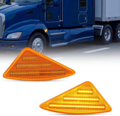 Nilight Fender Side Marker Lights 2PCS for 2008-2021 Kenworth T660 T170