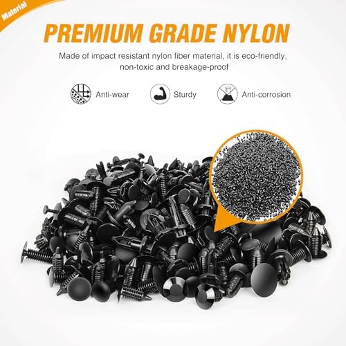 GOOACC 240PCS Bumper Retainer Clips Car Plastic Rivets Fasteners Push Retainer Kit 12 Popular Sizes Auto Push Pin Rivets Set -Door Trim Panel Fender Clips for GM Ford Toyota Honda Chrysler - Image 5