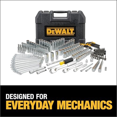 DEWALT Mechanic Tool Set, 247-Piece, 1/4 in., 3/8 in. and 1/2 in. Drive, SAE, Ratchets, Sockets, Hex Keys, Combination Wrenches, Polish Chrome Finish (DWMT81535) - Image 5