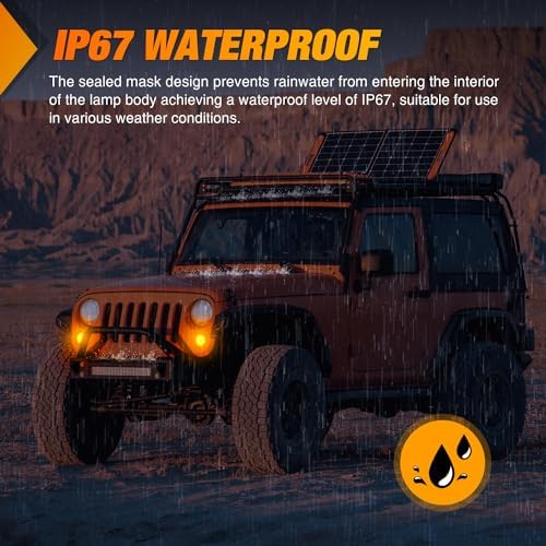 Nilight JK Front Turn Signals Light For 2007-2017 Wrangler JKU