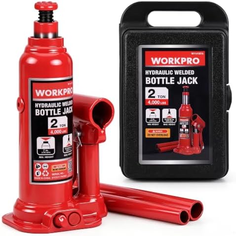 WORKPRO Bottle Jack, 2 Ton Heavy Duty Hydraulic Car Jack with Storage Case by WORKPRO