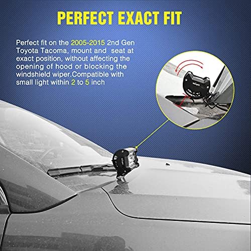 Nilight 2PCS Ditch Light Mount Bracket for Toyota Tacoma 2nd Gen 2005-2015
