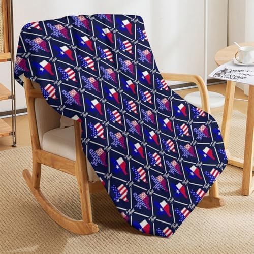 Socira Texas Flag Blanket Throw Blanket Texas Gifts for Women Men Soft Sofa Throws for Travel Camping Bed Home Decor Car Birthday Gift 50"*60"（130 * 150cm） - Image 4