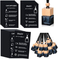 Boao 50Set Hanging Car Freshener Diffuser Bottle, Black Card Black Square