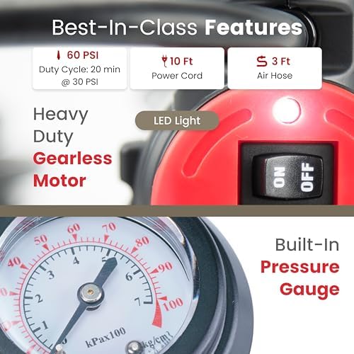 VIAIR 85P/00085 Portable Tire Inflator, 12V Air Compressor for Cars & SUVs - Image 3