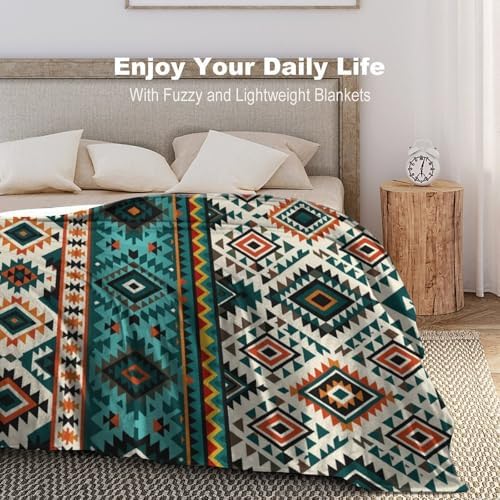 Socira Ethnic African Tribal Aztecs Blanket Throw Blanket Ethnic African Tribal Aztecs Gifts for Women Men Soft Sofa Throws for Travel Camping Bed Home Decor Car Birthday Gift 50"*60"（130 * 150cm） - Image 6