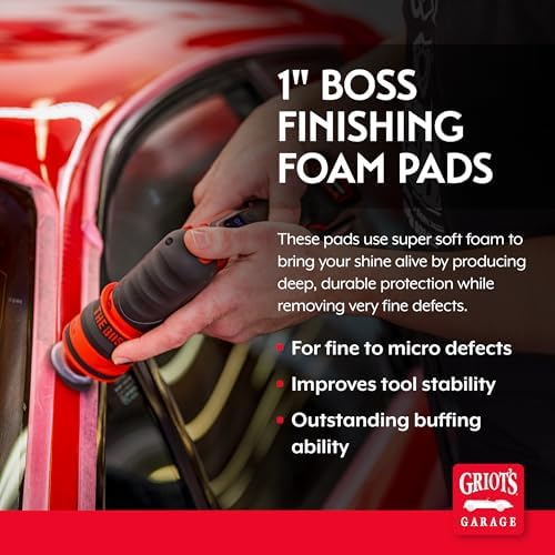Griot's Garage BOSS 1” Finishing Foam Pads for Car Polishing and Detailing, Buffing Pads for Light Scratch Removal, Auto Wax, and Sealant Application, Set of 6 - Image 2