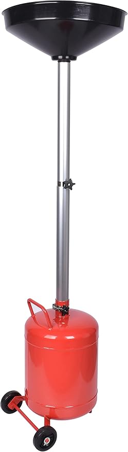 PONO 5 Gallon Oil Drain Portable Steel Oil Drain, Waste Oil Drain Tank by PONO