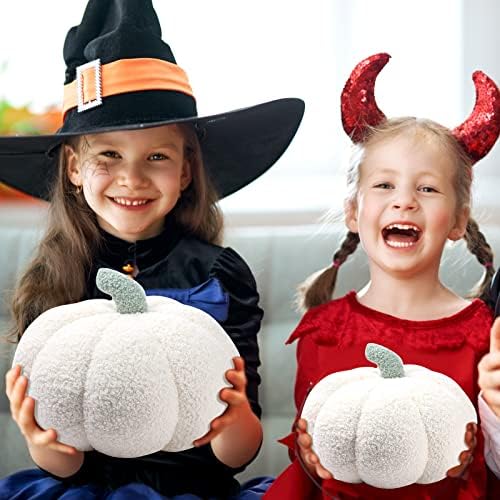 Kajaia 4 Pcs Pumpkin Pillow Fall Decor Thanksgiving, White - Image 4