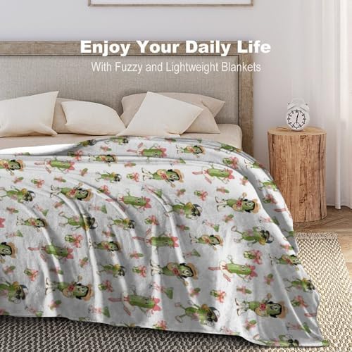 Socira Cucumbers Funny Pickle Blanket Throw Blanket Cucumbers Funny Pickle Gifts for Women Men Soft Sofa Throws for Travel Camping Bed Home Decor Car Birthday Gift 40"*50" （100 * 130cm） - Image 6